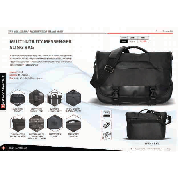 SWISS MILITARY LAPTOP BAG SLB3 — Mudramart Corporate Giftings