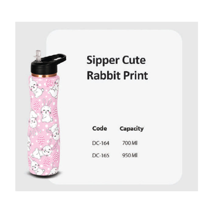 Sipper Cute Rabbit Print   DC- 165