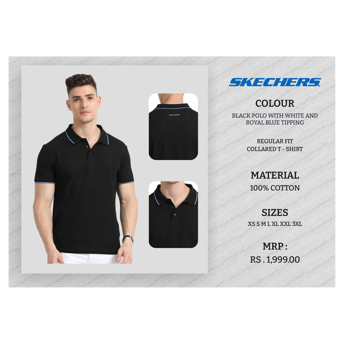 Skechers Collared T- Shirt Tipping