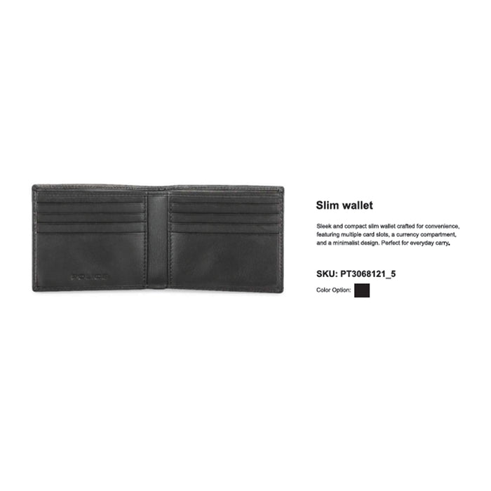 Police - Slim Wallet Berry Black