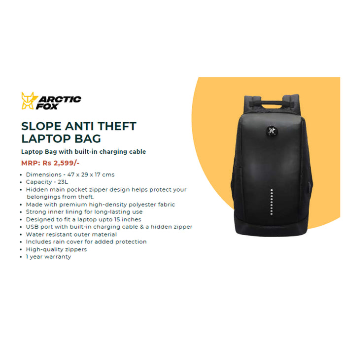Arctic Fox - Slope Anti Theft Laptop Bag