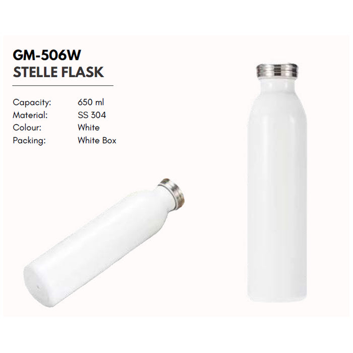 GM - Double Wall White Flask GM-506W