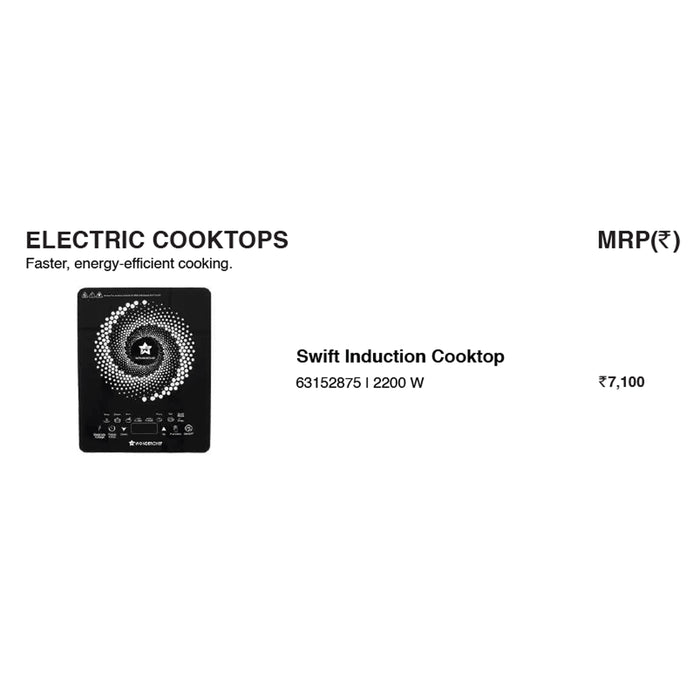 Wonder Chef - Swift Induction Cooktop