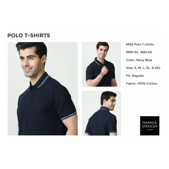 MARK & SPENCERS- POLO-T-SHIRT  WITH TIPPING