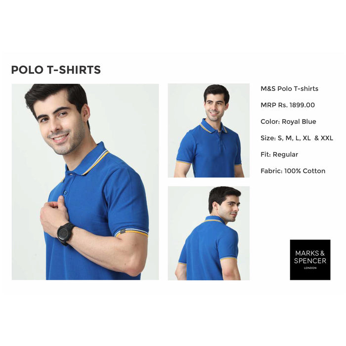 MARK & SPENCERS- POLO-T-SHIRT  WITH TIPPING