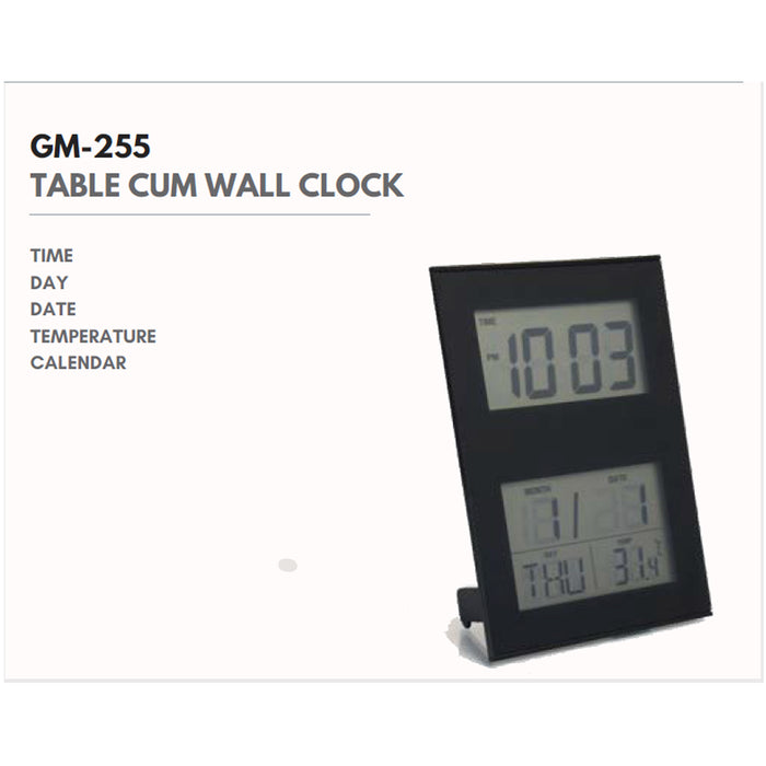 GM - Wall Clock Cum Table Clock GM-255
