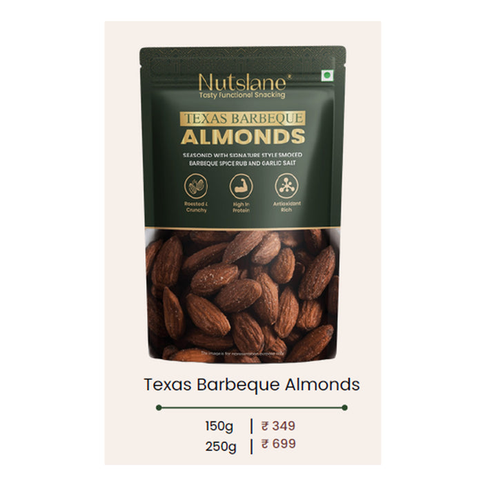 Nutslane- Texas Barbeque Almonds  In Pouch