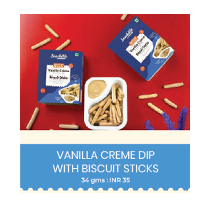 Snackible - Vanilla Creme Dip With Biscuit Sticks