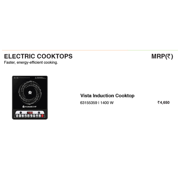 Wonder Chef - Vista Induction Cooktop