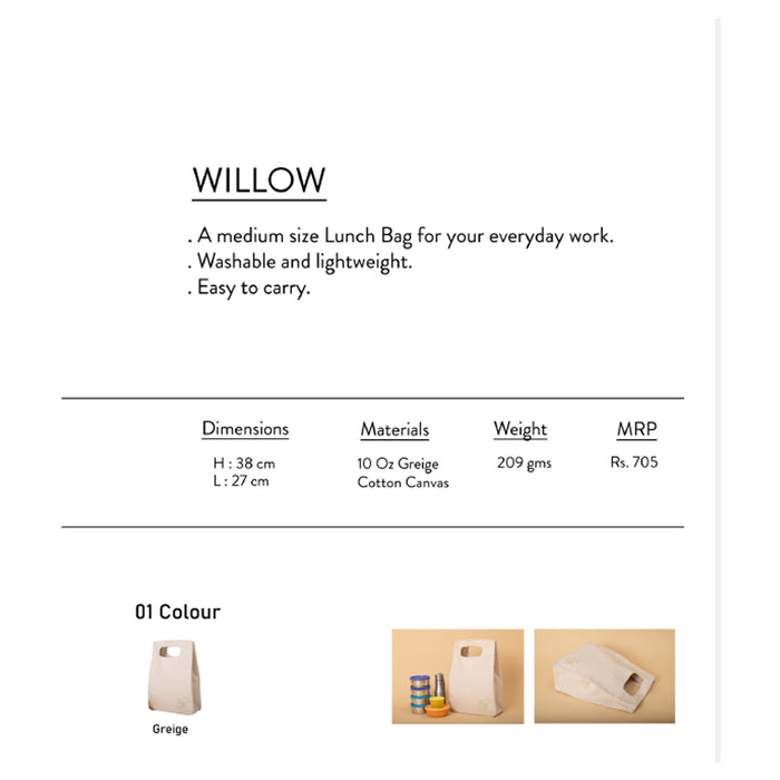 Oblique- Willow Lunch Bag