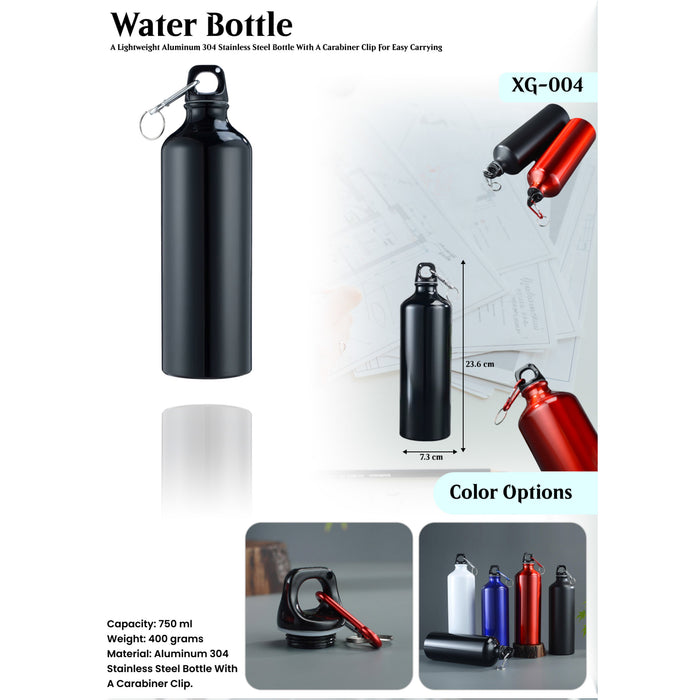 Stainless Steel With A Carabiner Clip For Easy Carrying  Water Bottle XG- 004