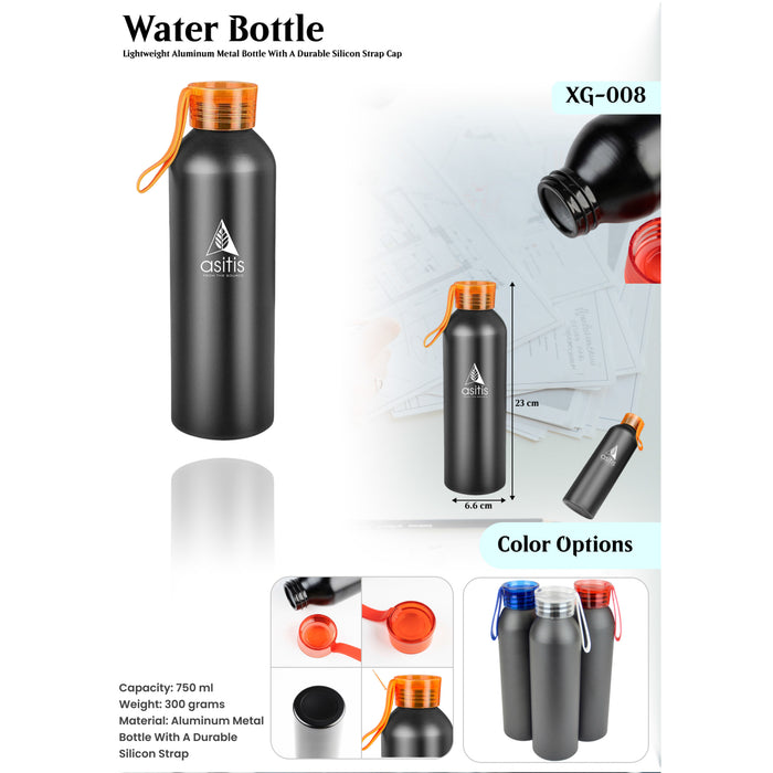 Light Weight Aluminum Metal  With A Durable Silicon Strap Cap XG-008