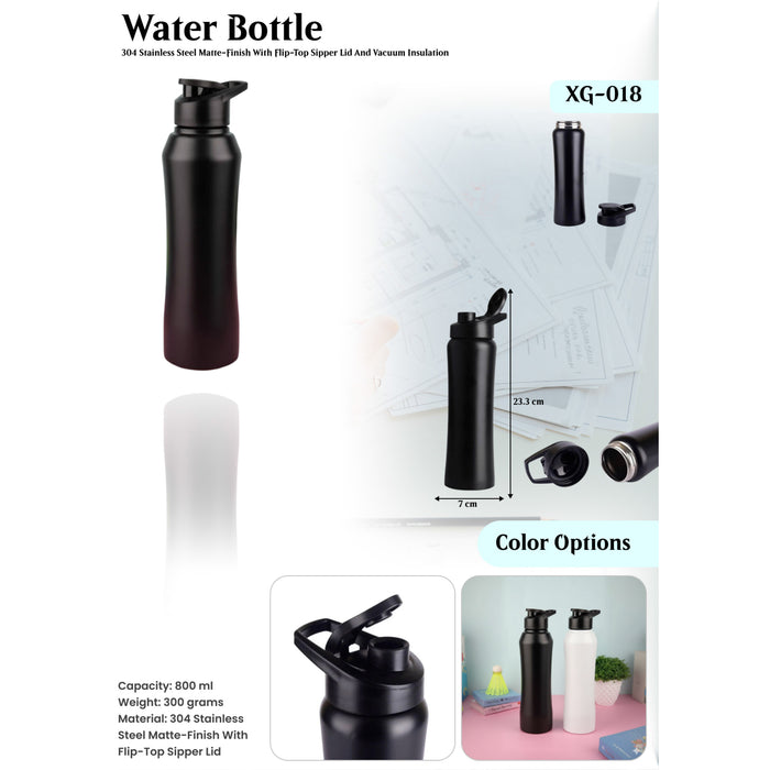 304 Stainless Steel Matte-Finish With Flip-Top Sipper Lid XG- 018