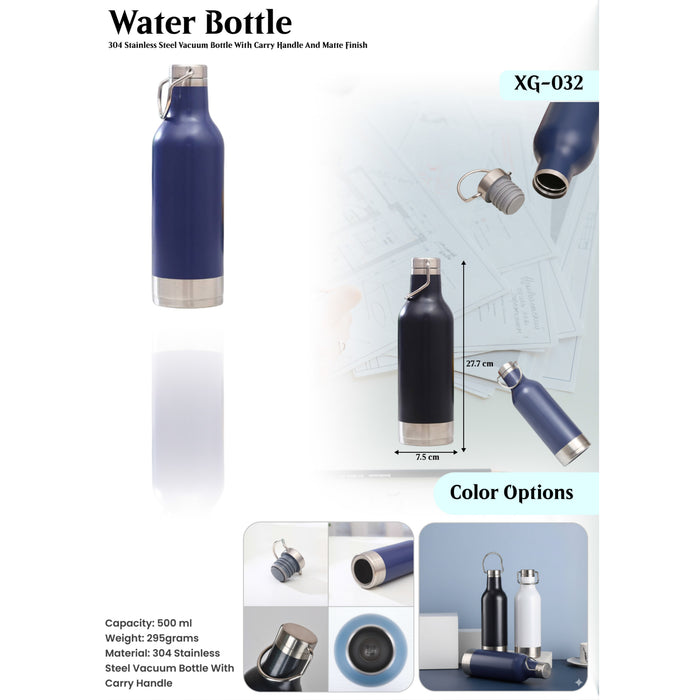 Stainless Steel Vacuum Bottle With Carry Handle And Matte Finish XG-032