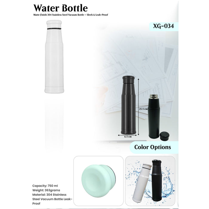 Matte Finish 304 Stainless Steel Vacuum bottle- Sleek& Leak - Proof XG-034