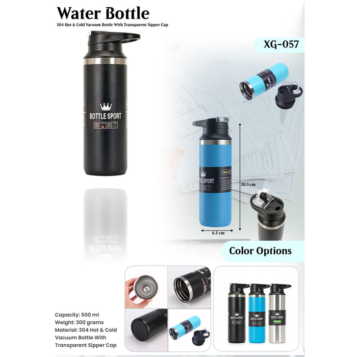 304 Hot & Cold Vacuum Bottle With Transparent Sipper Cap XG-057
