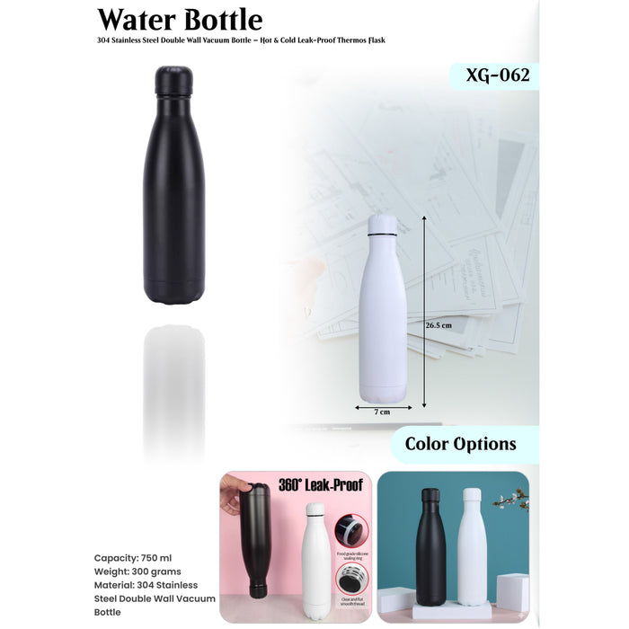 304 Stainless Steel Double Wall Vacuum bottle- Hot & Cold Leak- Proof Thermos Flask XG-062