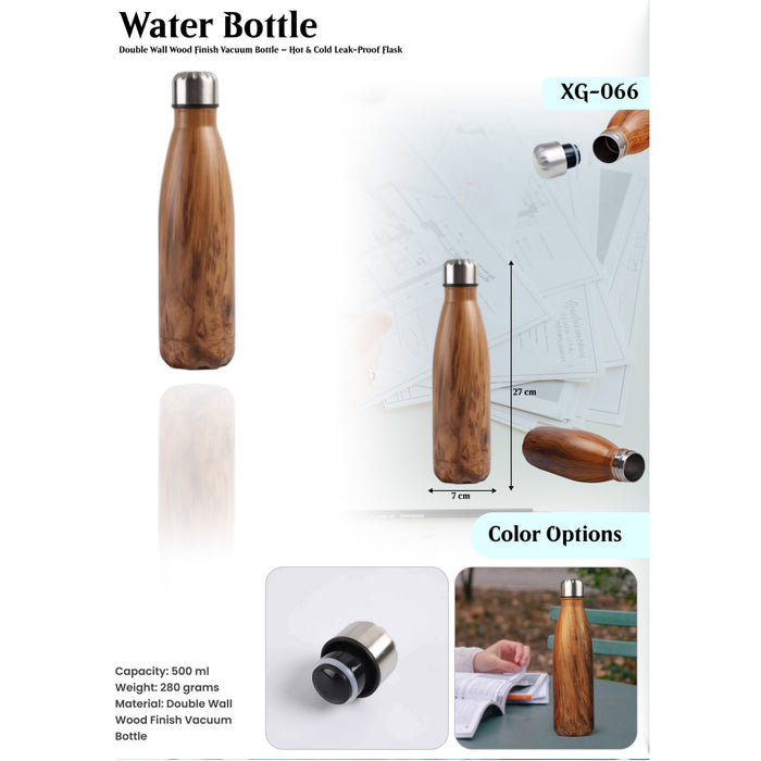 Double Wall Wood Finish Vacuum Bottle- Hot & Cold Leak- Proof flask XG-066
