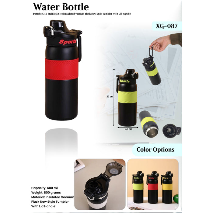 Portable 316 Stainless Steel Insulated Vacuum Flask New Style Tumbler With Lid Handle XG-087