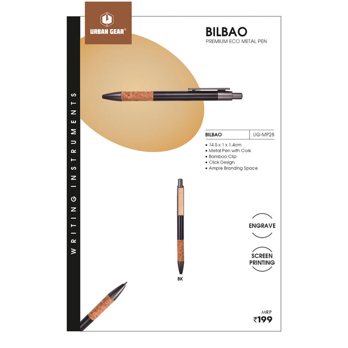 URBAN GEAR - Bilbao - Metal Pen with Cork -  UG-MP28