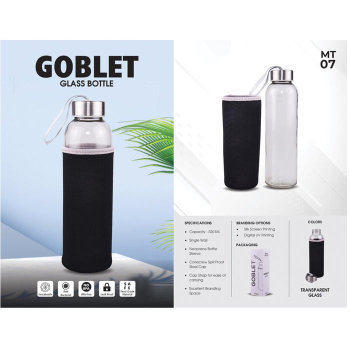 URBAN GEAR - Goblet - Glass Bottle (520ml)  - UG-07