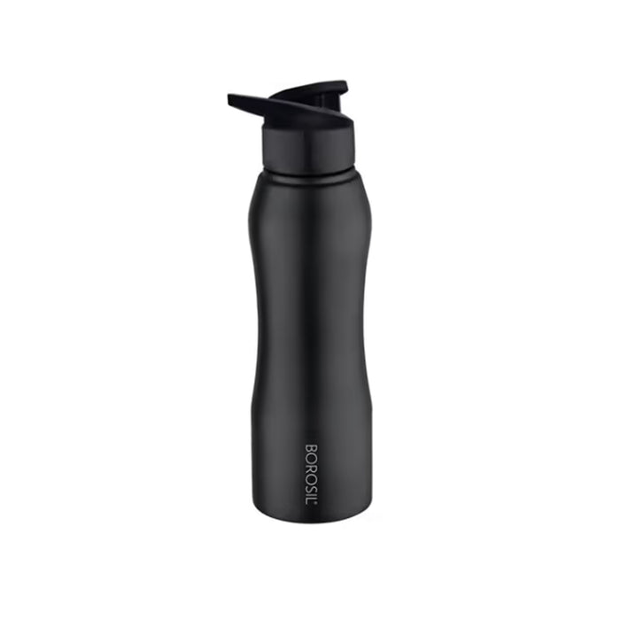 Borosil - Grip n Sip Black  Bottle