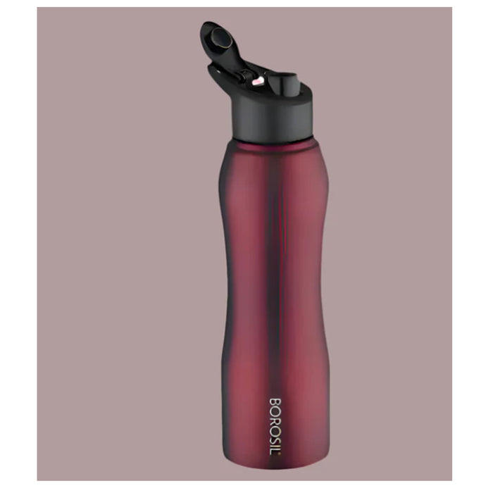 Borosil - Grip n Sip Maroon  Bottle