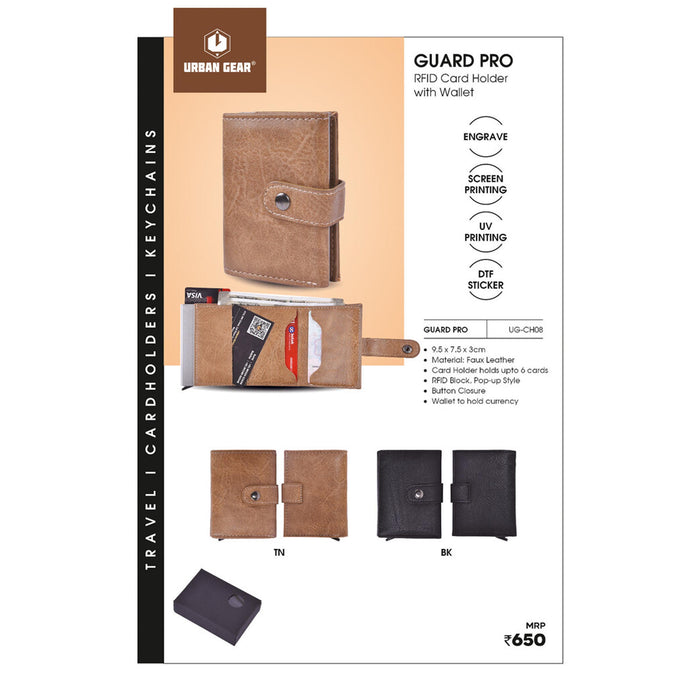 URBAN GEAR - GUARD PRO - RFID Card Holder with Wallet -  UG-CH08