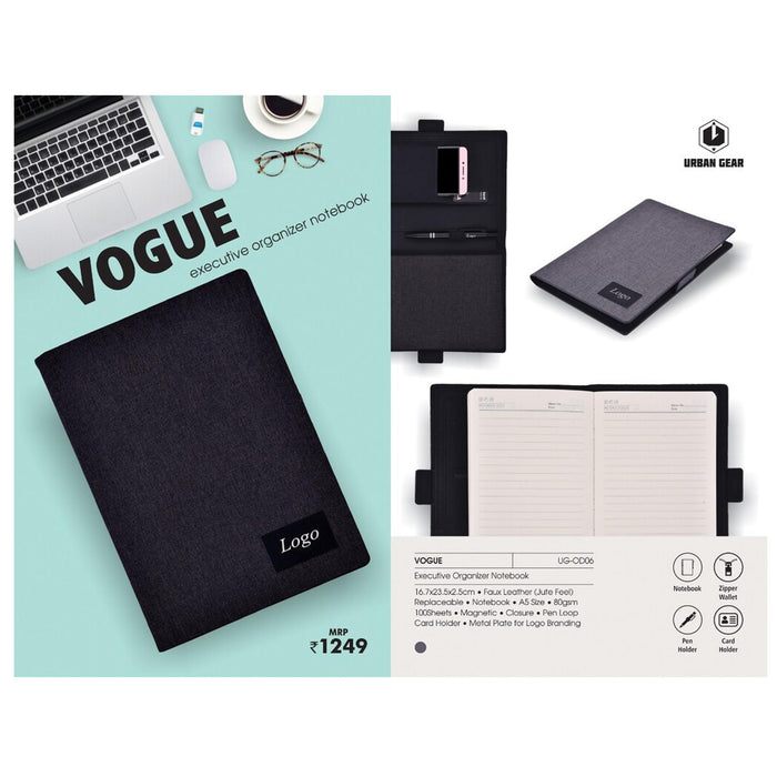 URBAN GEAR - Vogue - Executive Organizer Diary -  UG-OD09