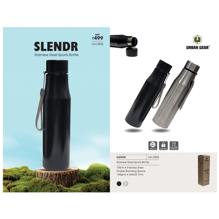 URBAN GEAR - Slendr - Stainless Steel Bottle (700ml)  - UG-DB98