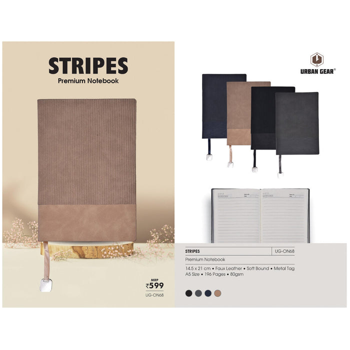URBAN GEAR - Stripe - Note Books (Soft Bound) - UG-ON68