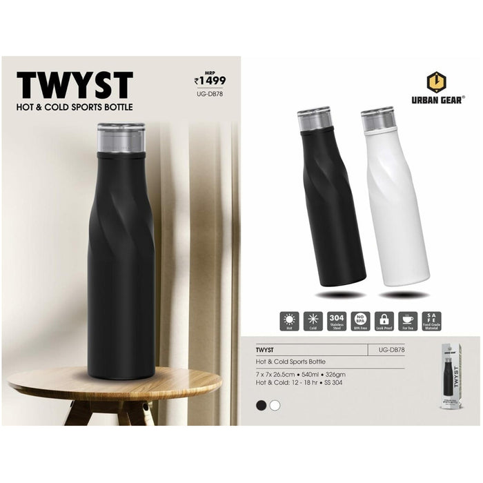 URBAN GEAR - Twyst - Stainless Steel Hot n Cold Bottle (660ml) - UG-DB78