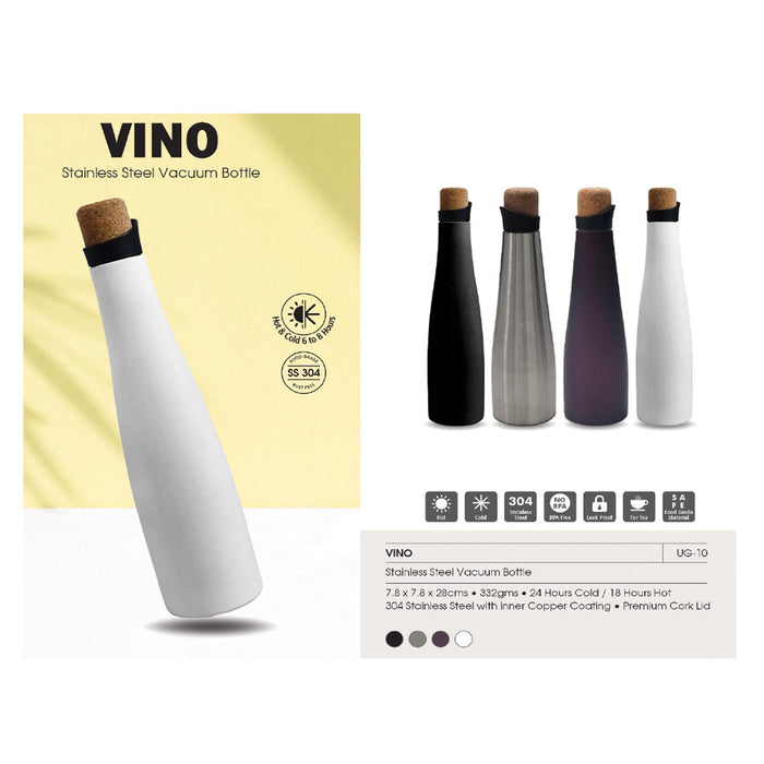 URBAN GEAR - Vino - Stainless Steel Hot n Cold Bottle (500ml)  - UG-10