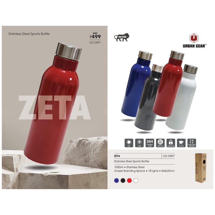 URBAN GEAR - Zeta - Stainless Steel Bottle (1000ml)  - UG-DB97