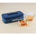 2 Square Microwavable Glass Lunch Box (D'sign Flat) - ICYS2IND320H - Mudramart Corporate Giftings