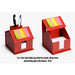 3 in 1 Hut Style Table Top with Pen Stand, Sticky Notes and Writing Slips - B 64 - Mudramart Corporate Giftings