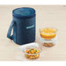 3 Round Microwavable Glass Lunch Box (Foodluck Blue) - ICYCSBRS400 - Mudramart Corporate Giftings