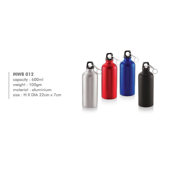 Aluminium Water Bottle - MWB 012 - 600ml - Mudramart Corporate Giftings