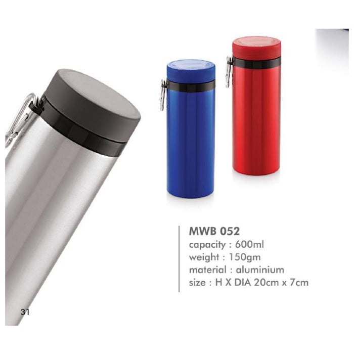 Aluminium Water Bottle - MWB 052 - 600ml - Mudramart Corporate Giftings