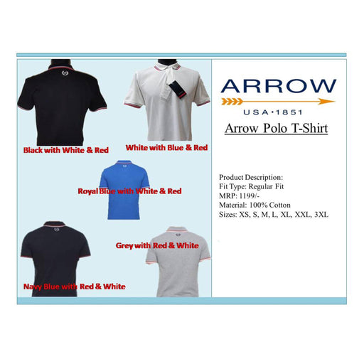 Arrow Polo T Shirt with Tipping - Mudramart Corporate Giftings
