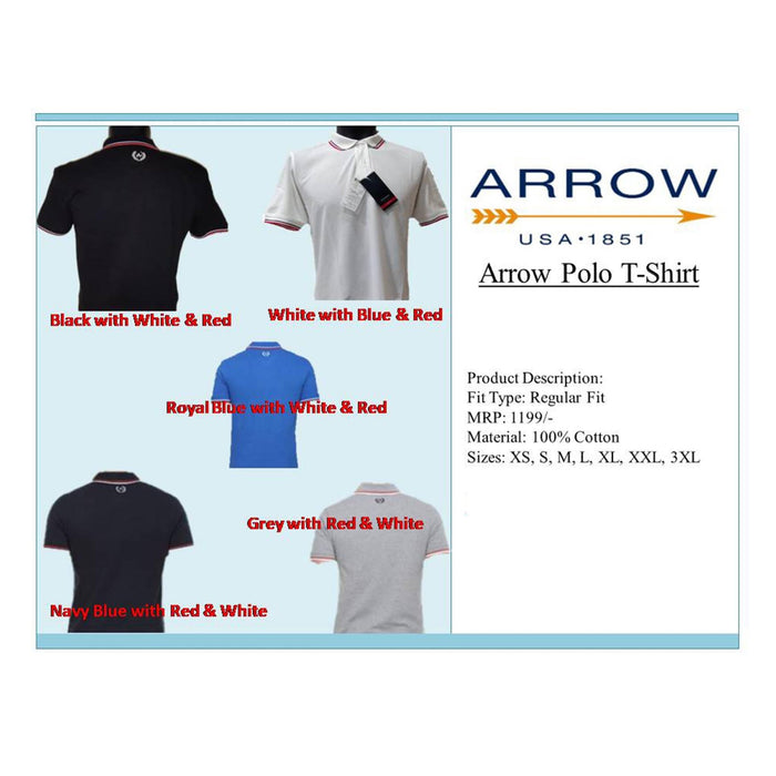 Arrow Polo T Shirt with Tipping - Mudramart Corporate Giftings