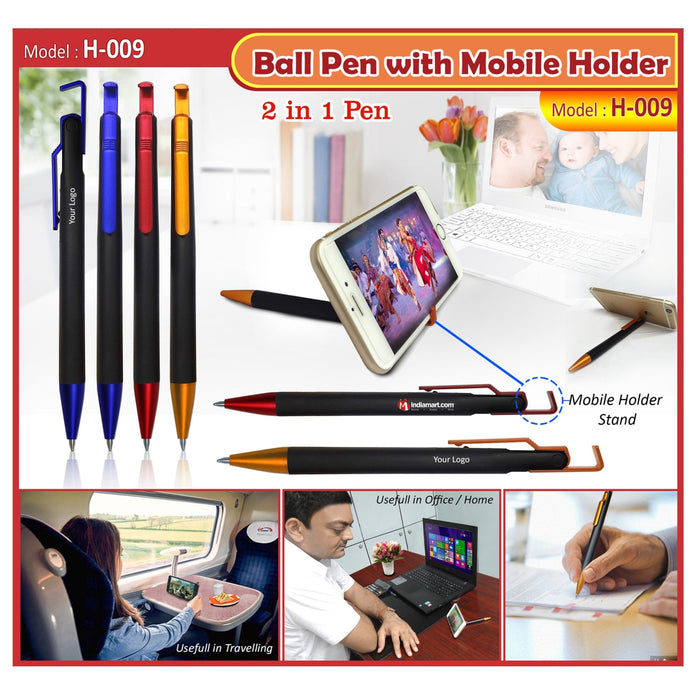 Ball pen With Mobile Holder H - 009 - Mudramart Corporate Giftings
