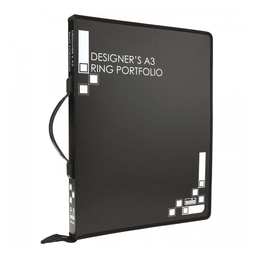 Designers A3 Ring Portfolio with Zipper Closure (4D-Ring) - AR2A3, FREE 5 Sheet Protector - Mudramart Corporate Giftings