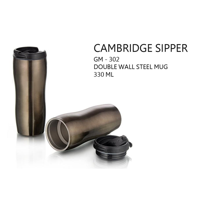 Double Wall Steel Mug - 330ml - GM-302 - Mudramart Corporate Giftings