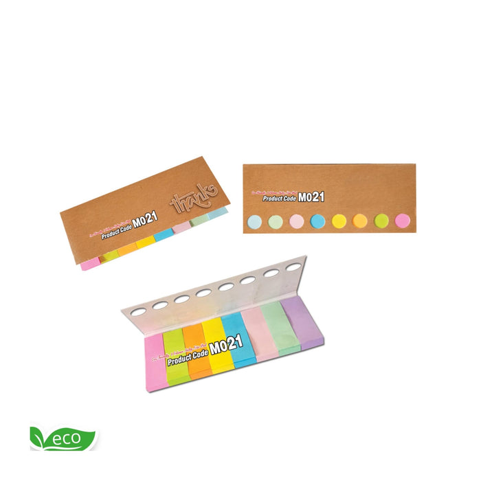 Eco-Friendly 8 Colours Sticky Note Pad - Mudramart Corporate Giftings