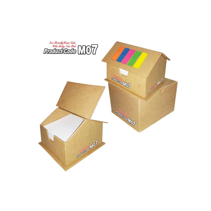Eco-Friendly House Cube With Sticky Note Pad - Mudramart Corporate Giftings