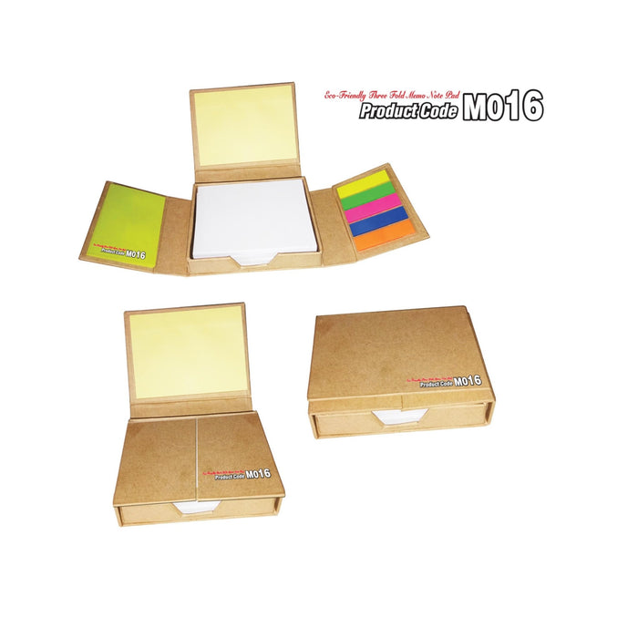 Eco-Friendly Three Fold Memo Note Pad - Mudramart Corporate Giftings