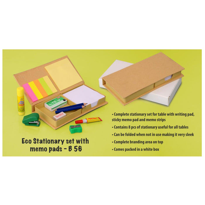 Eco Stationary Set with Memo Pads - B 56 - Mudramart Corporate Giftings