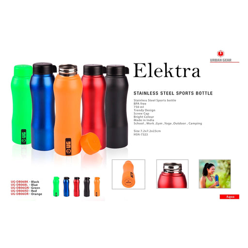 Elektra Flip Stainless Steel Sports Bottle - 750ml - Mudramart Corporate Giftings