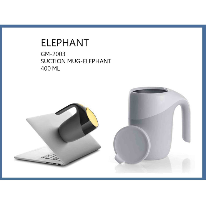 Elephant Suction Mug 400ml - DRIN076 - Mudramart Corporate Giftings